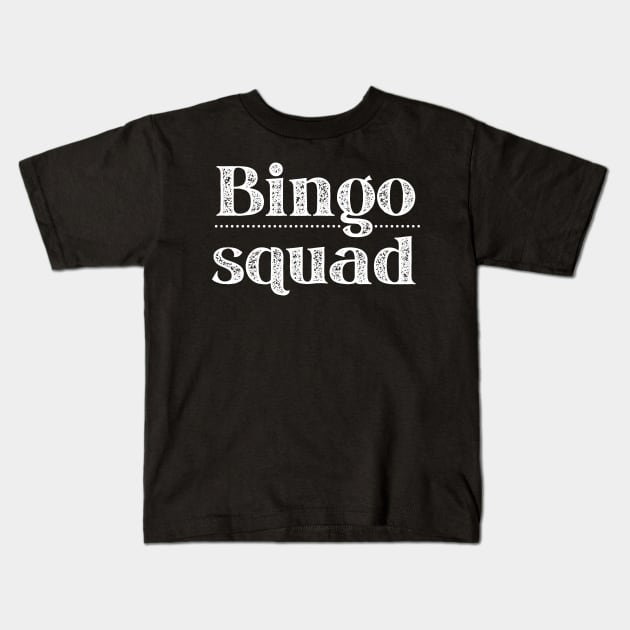 Bingo Squad Team Player Gift Mask Sweatshirt Kids T-Shirt by MalibuSun